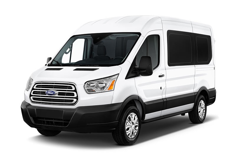 A white passenger van